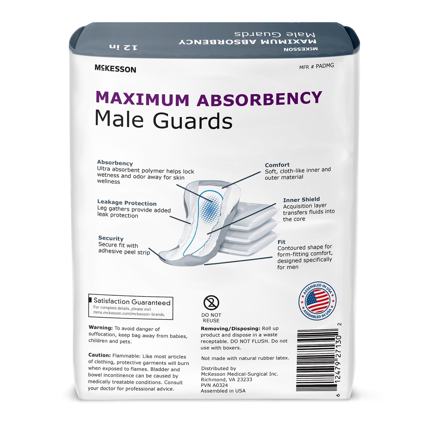 McKesson Maximum Absorbency Male Guards (Case of 180)