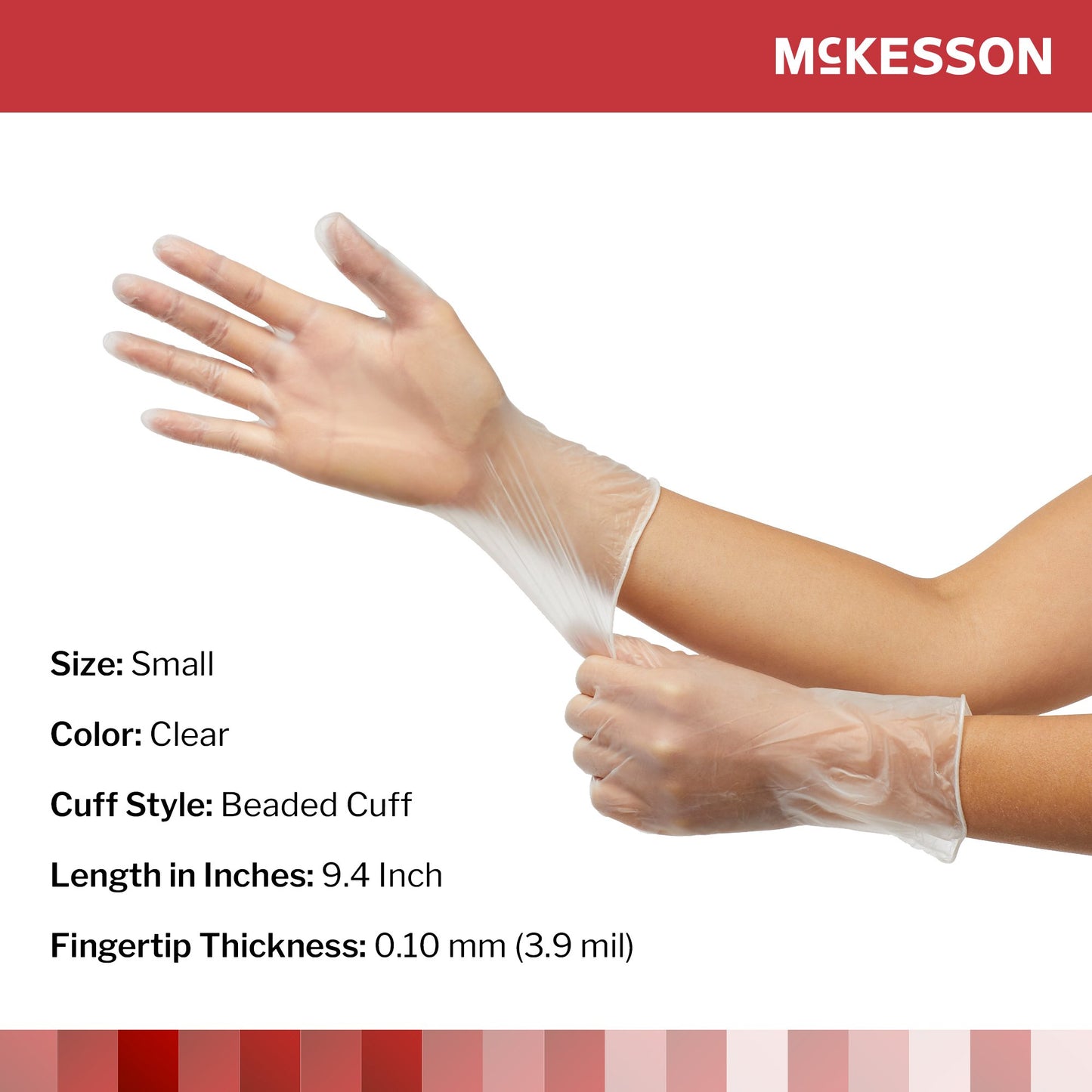 McKesson Vinyl Exam Glove, Clear (Case of 1000)