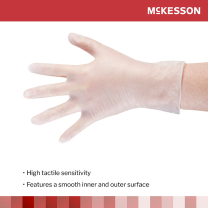 McKesson Vinyl Exam Glove, Clear (Case of 1000)