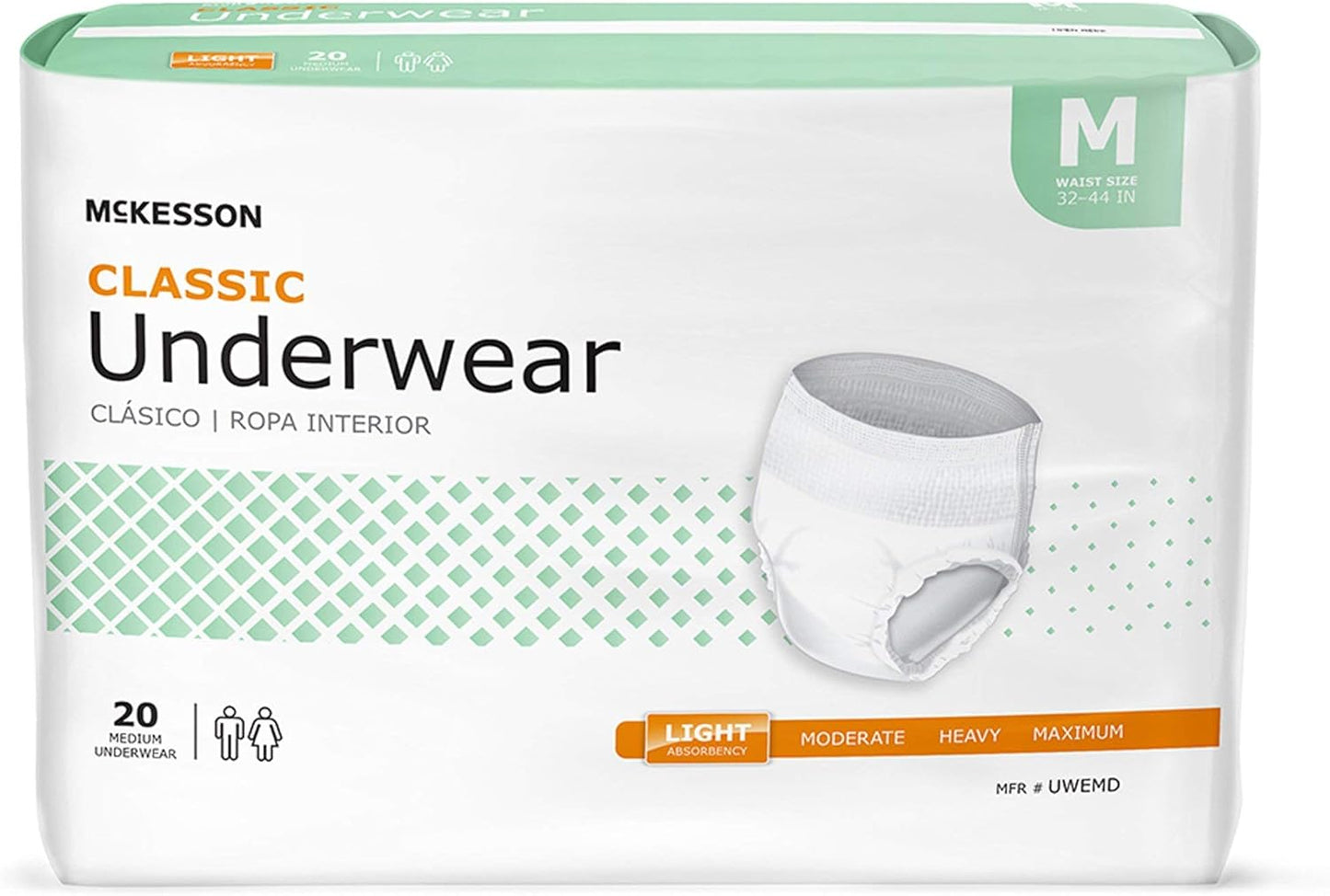 McKesson Classic Light Absorbency Incontinence Underwear, XL