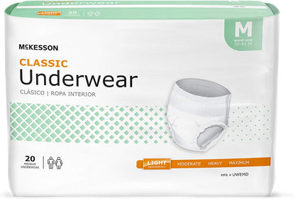 McKesson Classic Light Absorbency Incontinence Underwear, XL