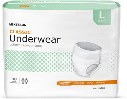 McKesson Classic Light Absorbency Incontinence Underwear, XL