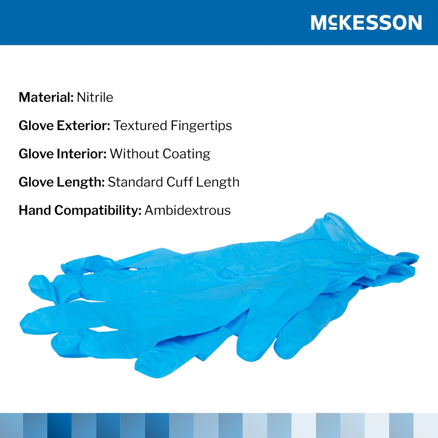 McKesson Confiderm® 3.8 Nitrile Exam Glove, Blue