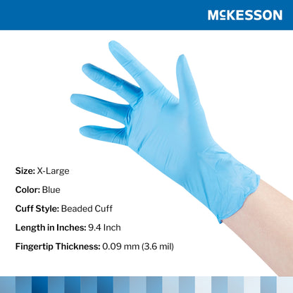 McKesson Confiderm® 3.8 Nitrile Exam Glove, Blue