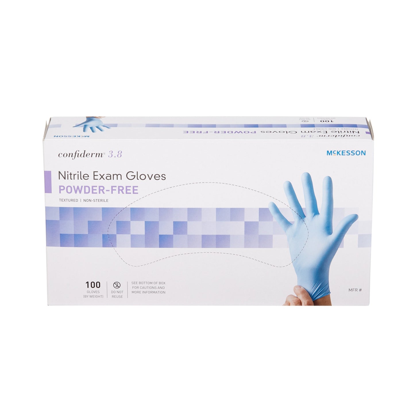 McKesson Confiderm® 3.8 Nitrile Exam Glove, Blue