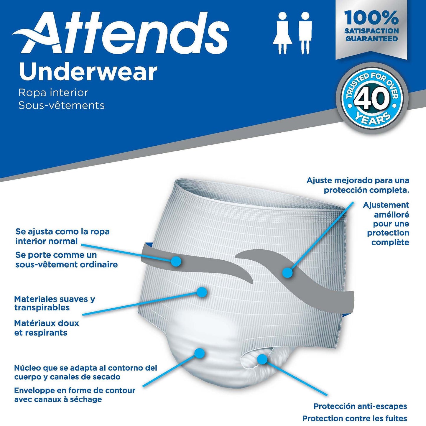 Attends® Care Moderate Absorbent Underwear