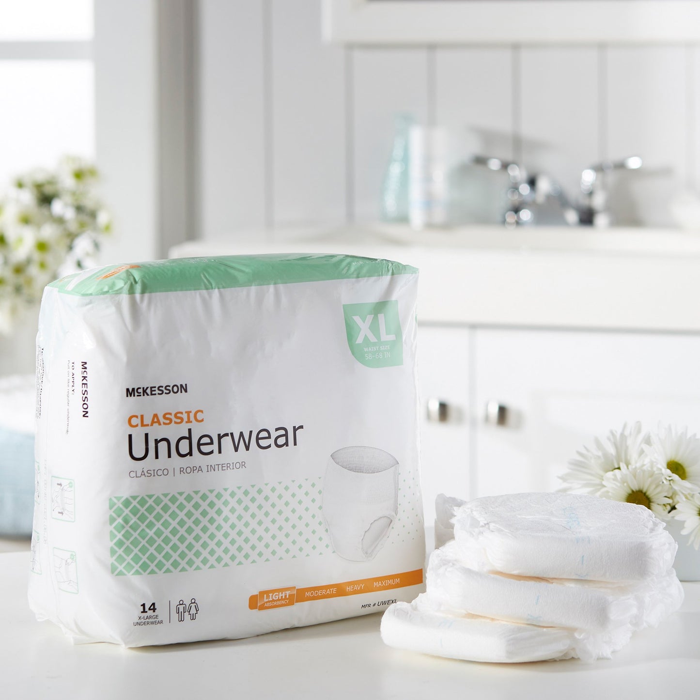 McKesson Classic Light Absorbency Incontinence Underwear, XL