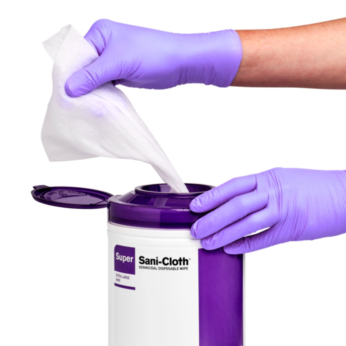 Super Sani-Cloth® Large Germicidal Disinfectant Wipes, Canister, 160 ct (Case of 12)