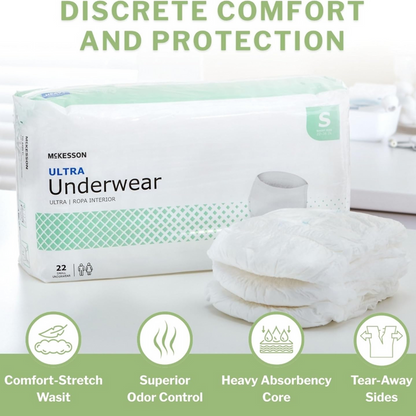 McKesson Ultra Absorbency Adult Pull-Up Diaper Brief for Heavy Incontinence